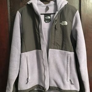 North Face Zip-up Jacket Lilac & Gray Size M
